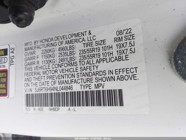 Honda lfb2 2022 5J6RT6H94NL044846 Image 9
