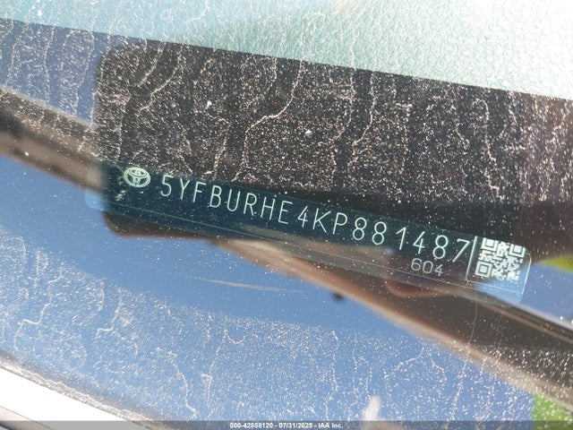 Toyota 2zr-fe 2019 5YFBURHE4KP881487 Image 9