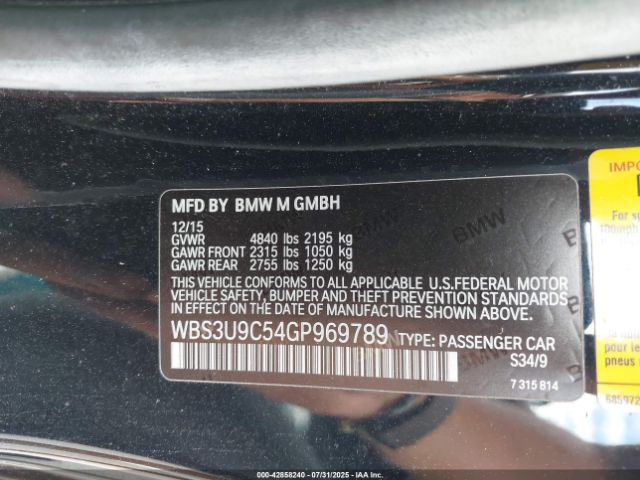 2016 BMW M4 WBS3U9C54GP969789 Photo 8