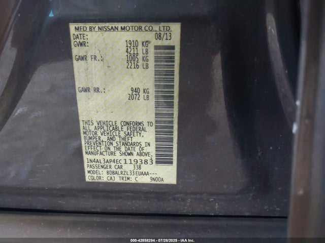 Nissan 2014 2014 1N4AL3AP4EC119383 Image 9