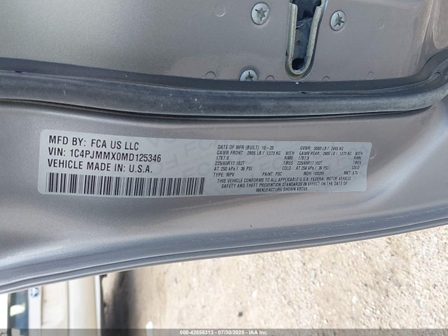 1C4PJMMX0MD125346 Jeep 2021