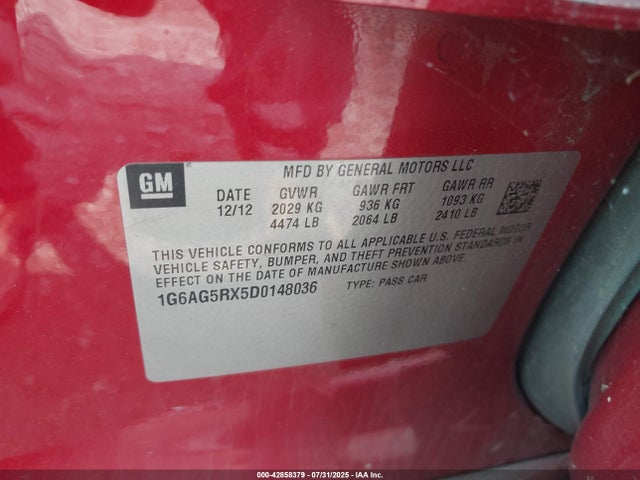 2013 CADILLAC ATS 1G6AG5RX5D0148036 Photo 8