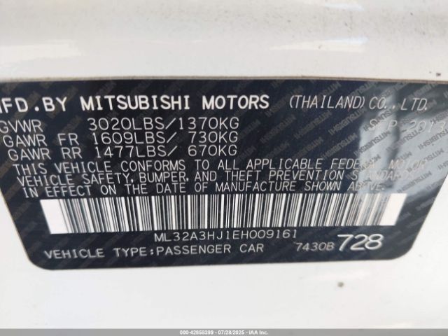 2014 MITSUBISHI MIRAGE ML32A3HJ1EH009161 Photo 8