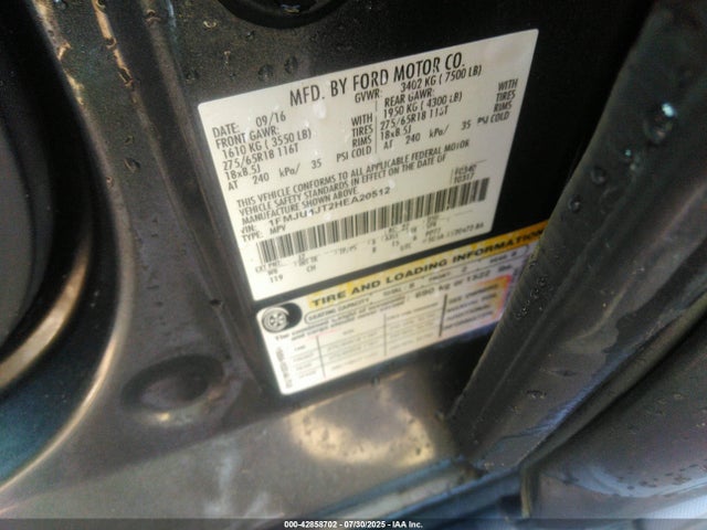 1FMJU1JT2HEA20512 Ford 3.5l gtdi ffv/gasoline
