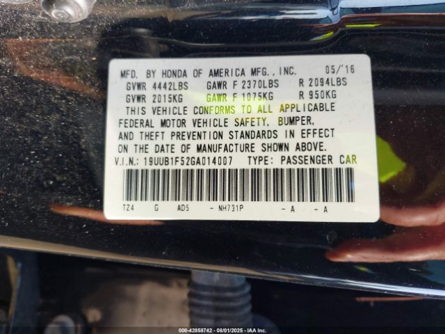 2016 ACURA TLX 19UUB1F52GA014007 Photo 8