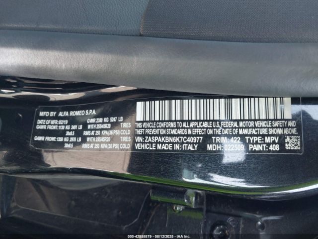 2023 ALFA ROMEO STELVIO ZASPAKBN4P7D53138 Photo 8