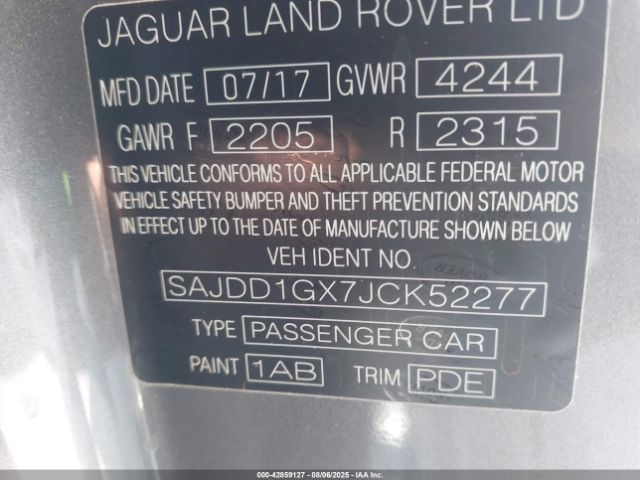 2018 JAGUAR F-TYPE SAJDD1GX7JCK52277 Photo 8
