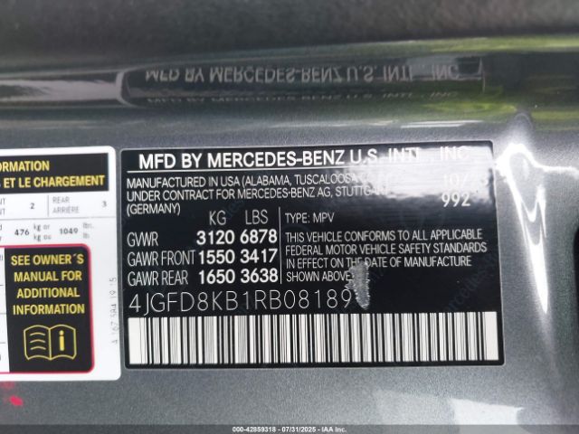 2024 MERCEDES-BENZ AMG GLE 63 COUPE 4JGFD8KB1RB081891 Photo 8