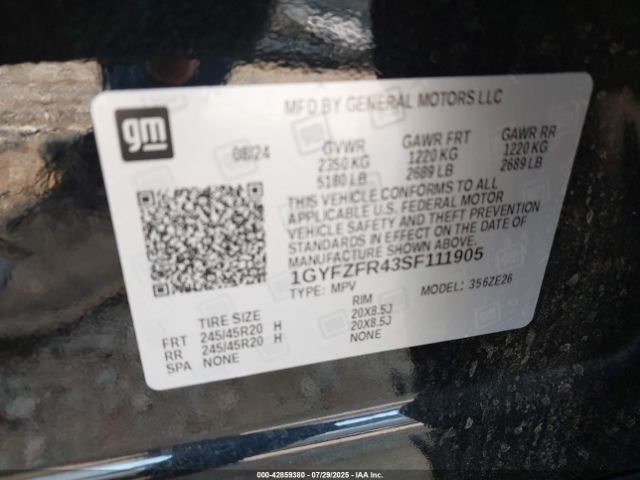 2025 CADILLAC XT4 1GYFZFR43SF111905 Photo 8