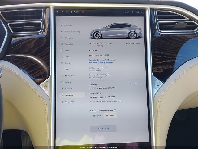 2016 TESLA MODEL S 5YJSA1E1XGF147189 Photo 6
