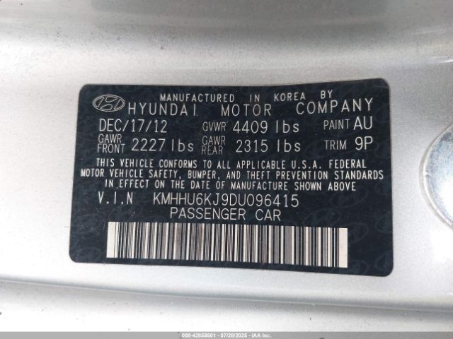 2013 HYUNDAI GENESIS KMHHU6KJ9DU096415 Photo 8