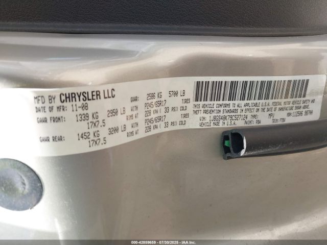 2009 JEEP GRAND CHEROKEE 1J8GS48K79C527124 Photo 8
