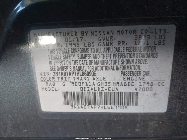 Nissan 2017 2017 3N1AB7AP7HL669905 Image 9