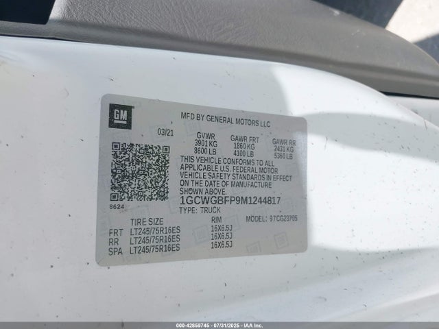 1GCWGBFP9M1244817 Chevrolet lv1
