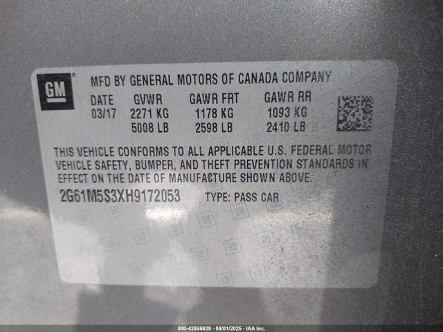 2017 CADILLAC XTS 2G61M5S3XH9172053 Photo 8