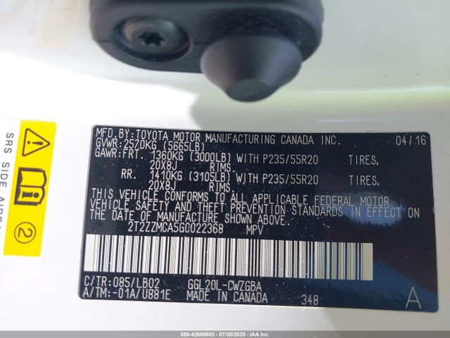Lexus RX 2016 2T2ZZMCA5GC022368 Image 9