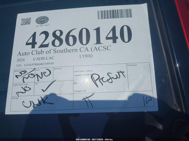 Cadillac x0d + ec6 2024 1GYKPTRK6RZ109348 Image 19