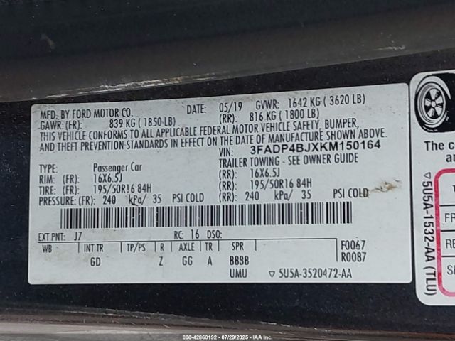 2019 FORD FIESTA 3FADP4BJXKM150164 Photo 8