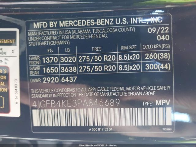 2023 MERCEDES-BENZ GLE 350 4JGFB4KE3PA846689 Photo 8
