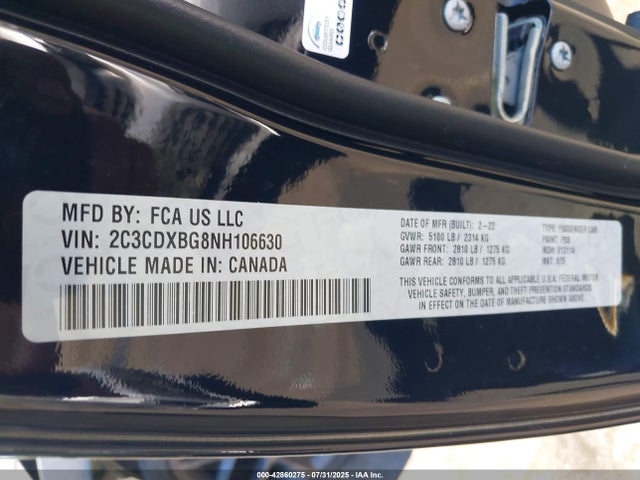 Dodge 2022 2022 2C3CDXBG8NH106630 Image 9