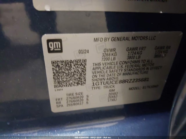 1GTUUCE88RZ235681 GMC lz0