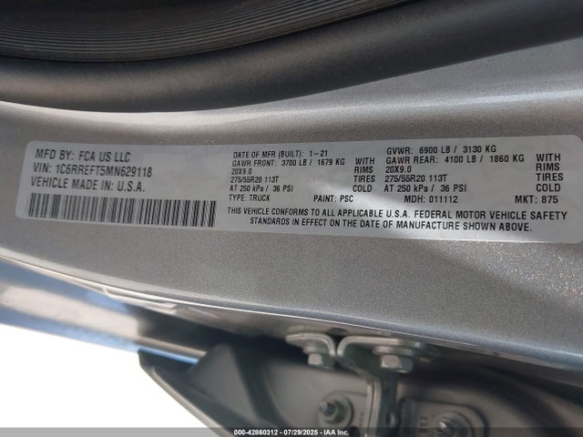 1C6RREFT5MN629118 RAM 1500