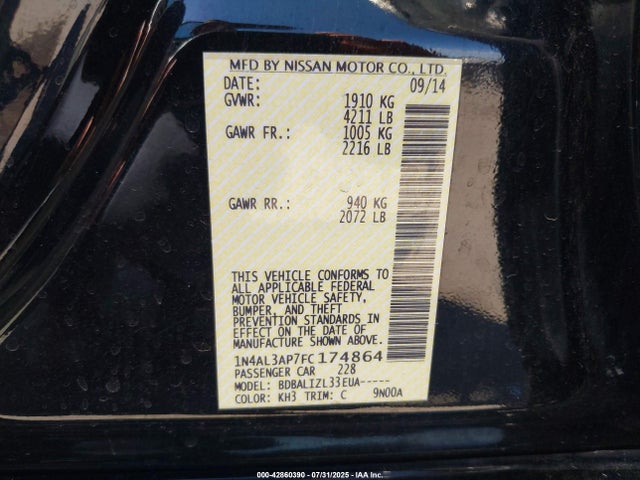 1N4AL3AP7FC174864 Nissan Altima
