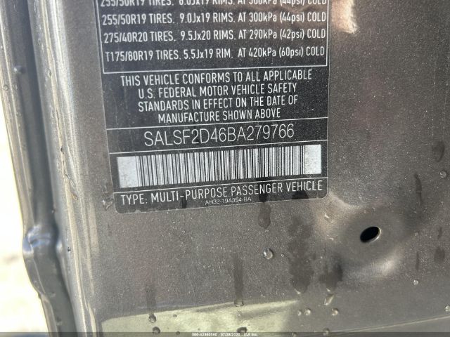 2011 LAND ROVER RANGE ROVER SPORT SALSF2D46BA279766 Photo 8