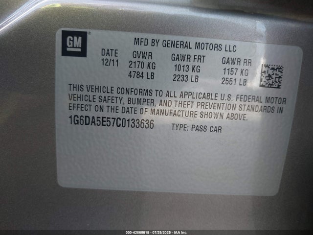 2012 CADILLAC CTS 1G6DA5E57C0133636 Photo 8