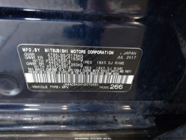 2017 MITSUBISHI OUTLANDER JA4AD2A34HZ070860 Photo 8