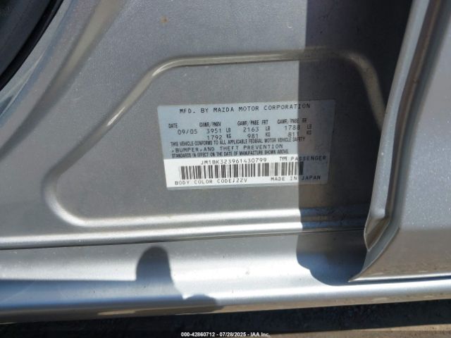 2006 MAZDA MAZDA3 JM1BK323961430799 Photo 8