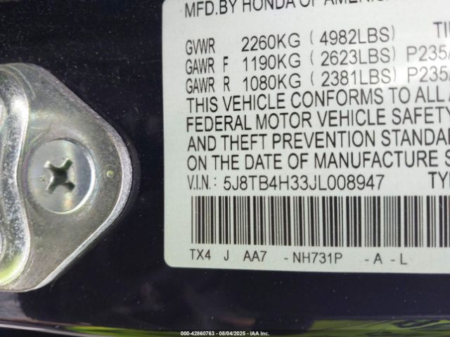 2018 ACURA RDX 5J8TB4H33JL008947 Photo 8