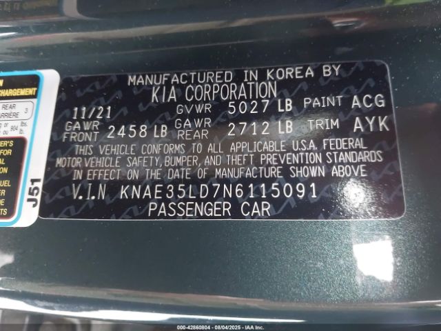 2022 KIA STINGER KNAE35LD7N6115091 Photo 8