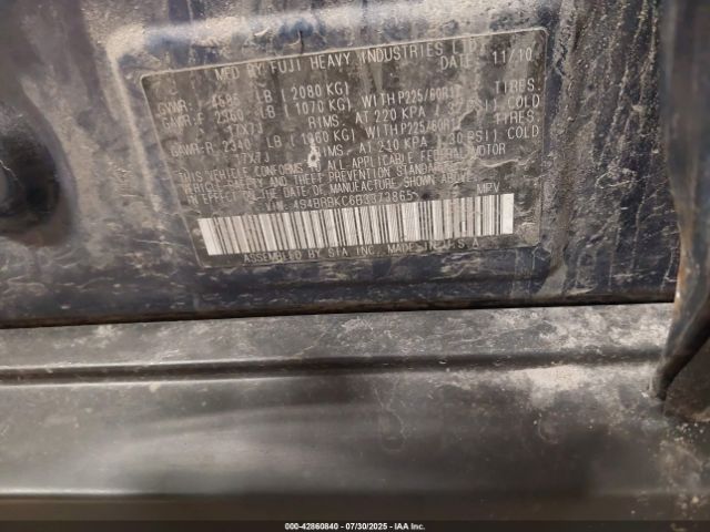 2011 SUBARU OUTBACK 4S4BRBKC6B3373865 Photo 8