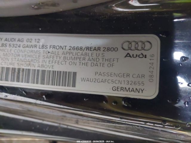 2012 AUDI A7 WAU2GAFC5CN132655 Photo 8