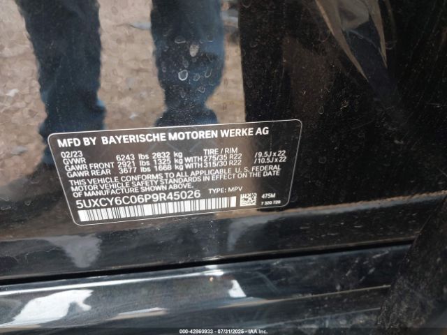 2023 BMW X6 5UXCY6C06P9R45026 Photo 8