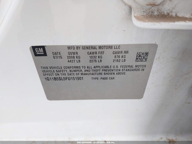 1G11B5SL5FU151901 Chevrolet lkw
