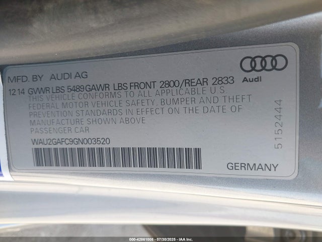 2016 AUDI A7 WAU2GAFC9GN003520 Photo 8