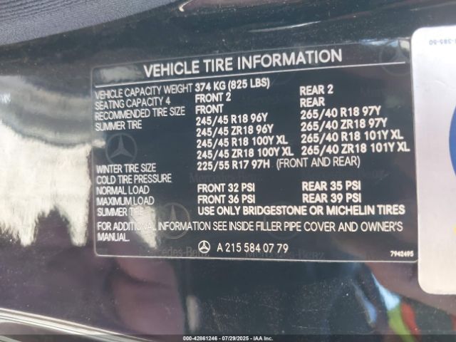 2004 MERCEDES-BENZ CL 500 WDBPJ75J54A042426 Photo 8