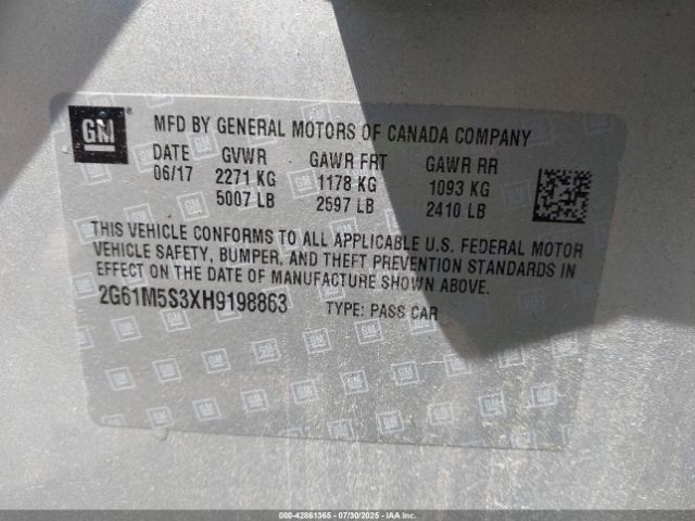 2017 CADILLAC XTS 2G61M5S3XH9198863 Photo 8