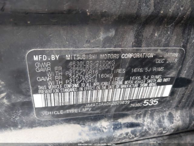 2019 MITSUBISHI ECLIPSE CROSS JA4AT3AA0KZ029639 Photo 8