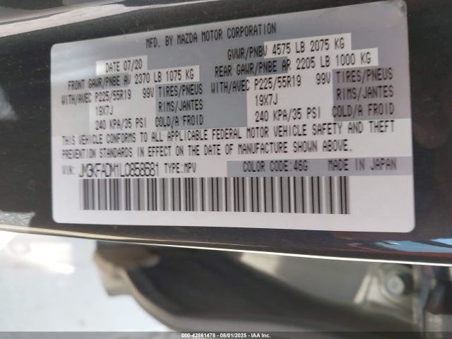 JM3KFADM1L0858681 Mazda py cylinder deactivation