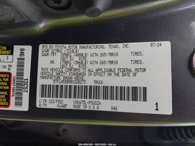 Toyota v35a-fts 2024 5TFLA5DB5RX220273 Image 9