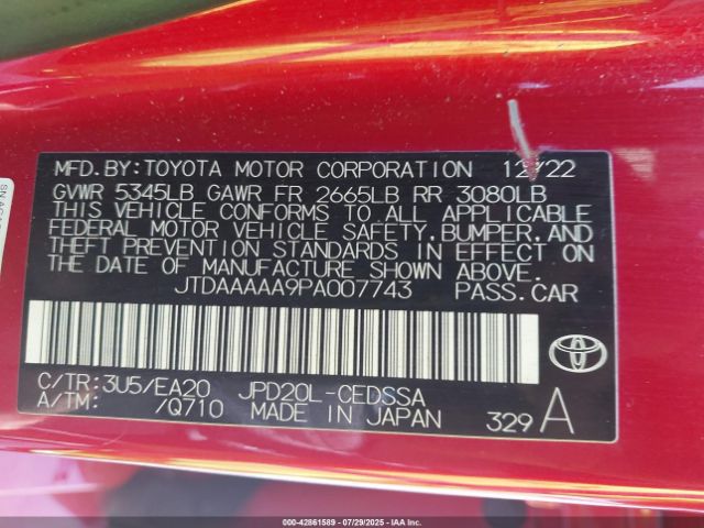 2023 TOYOTA MIRAI JTDAAAAA9PA007743 Photo 8