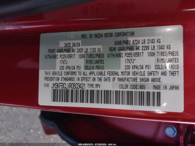 JM3KFBCLXR0503421 Mazda py