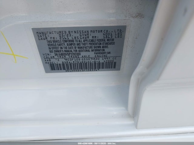 Nissan 2023 2023 3N1AB8DV5PY283369 Image 9