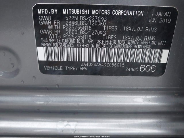JA4J24A54KZ056015 Mitsubishi s61 - y61