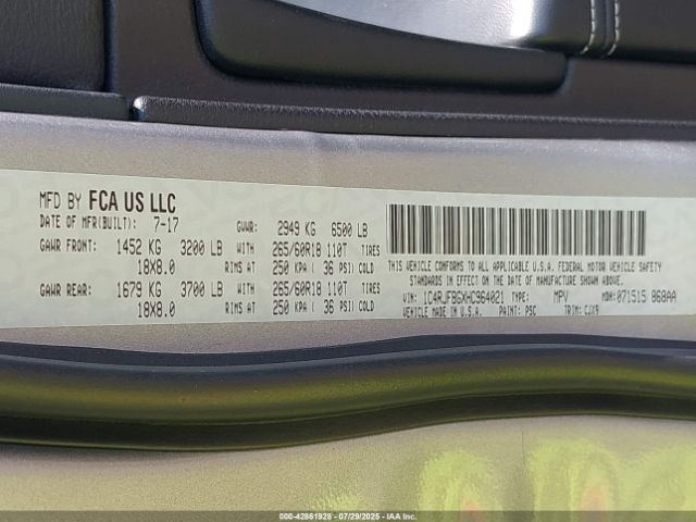 2017 JEEP GRAND CHEROKEE 1C4RJFBGXHC964021 Photo 8