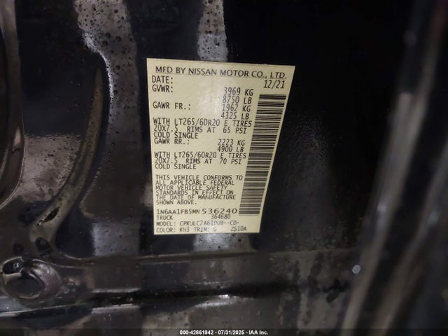 Nissan Titan 2021 1N6AA1FB5MN536240 Image 9
