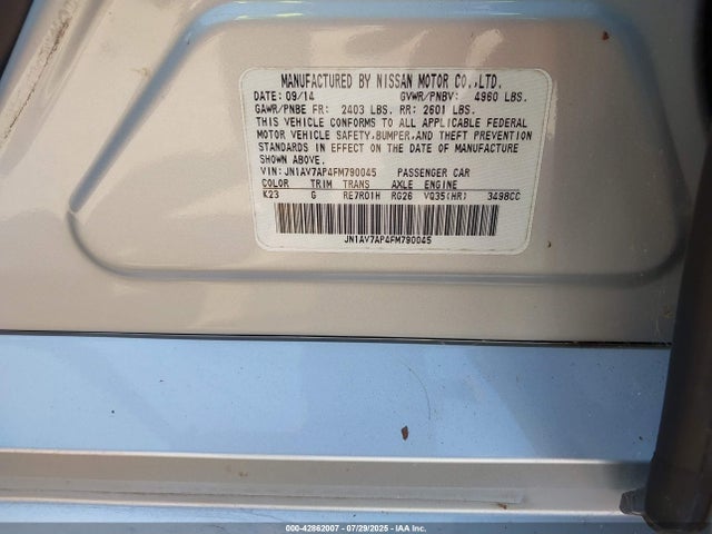 JN1AV7AP4FM790045 Infiniti Q50